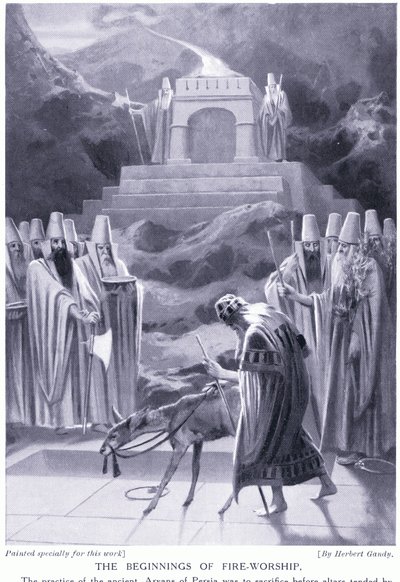 The beginnings of fire-worship by Herbert Gandy